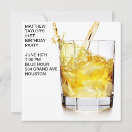 Invitación Vaso de cóctel de whisky para hombre Fiesta de cum