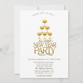 Invitación Vaso de cóctel estrellas empresa de Navidad