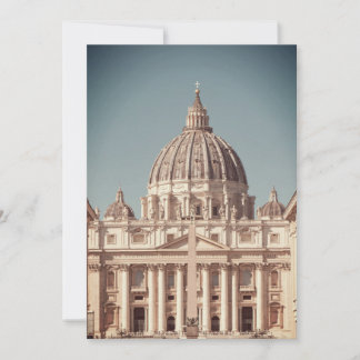 Invitación Vatican basilica destination wedding Rome Italy