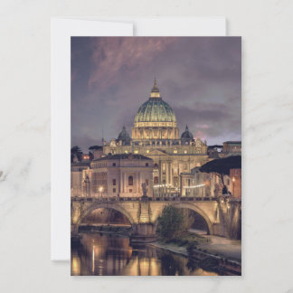 Invitación Vatican night sky destination wedding Rome Italy