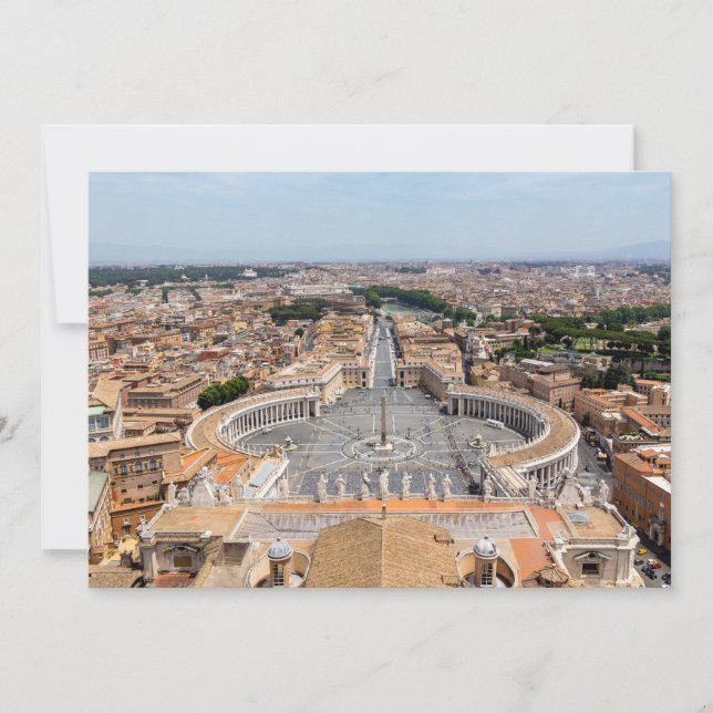 Invitación Vaticano, Italia: vista aérea de la Plaza de San P (Anverso)