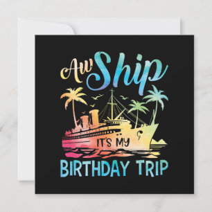 Invitación Vaya barco es mi viaje de cumpleaños
