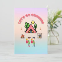 Vayamos a acampar por cumpleaños a los niños perso
