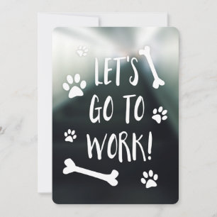 Invitación vayamos al trabajo y llevemos a tu perro al día de