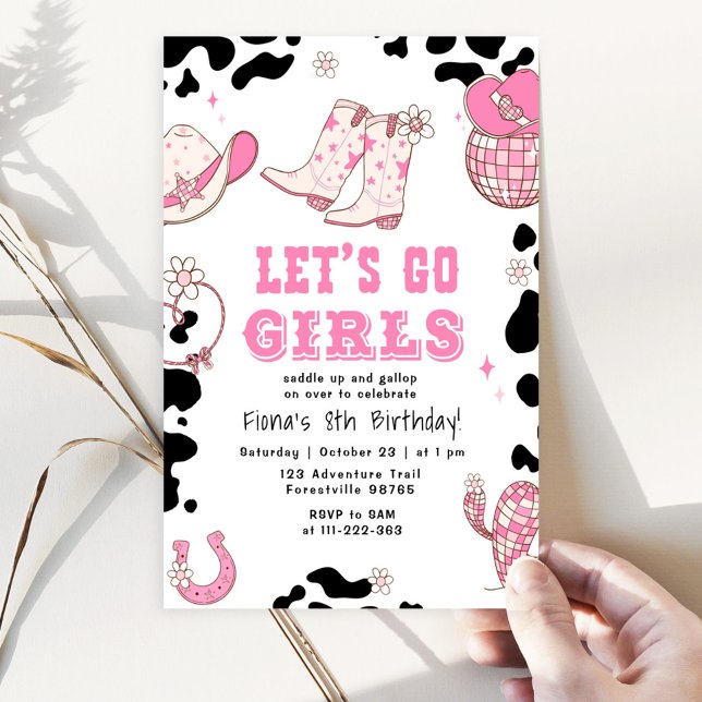 Invitación Vayamos chicas Cebgirl Occidental Cumpleaños (Subido por el creador)
