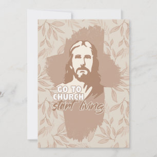 Invitación ¡Ve A La Iglesia! Dios mío. Predicador cristiano