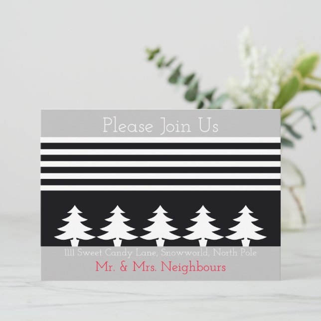 Invitación Vecino Festivo de Navidad (Anverso de pie)