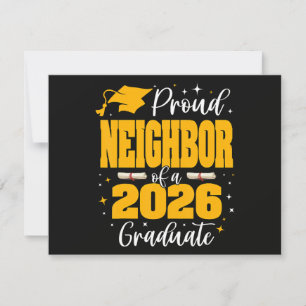 Invitación Vecino Orgulloso De Un Graduado De La Clase De 202
