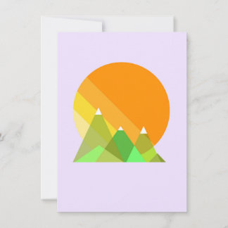 Invitación Vector de Sol y Montañas