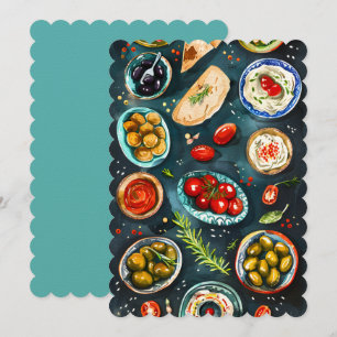 Invitación Vegan Arabic Middle East Breakfast Falafel Hummus