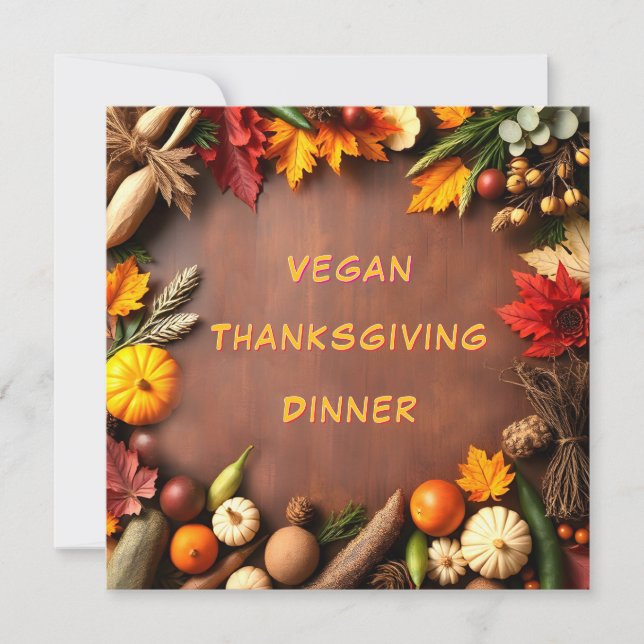 Invitación Vegan Thankding Dinner (Anverso)