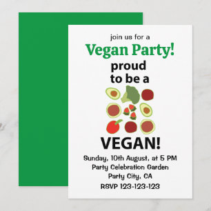 Invitación Vegano Orgulloso De Ser Un Vegano