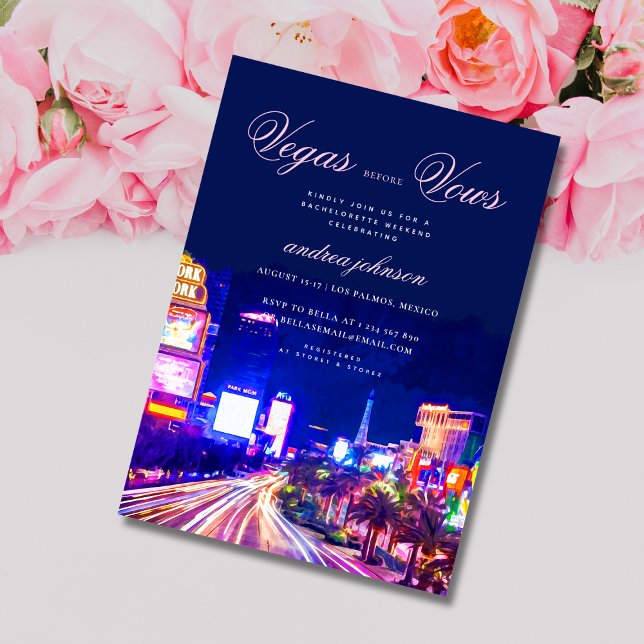 Invitación Vegas Before Vows Hen Bachelorette Weekend (Subido por el creador)