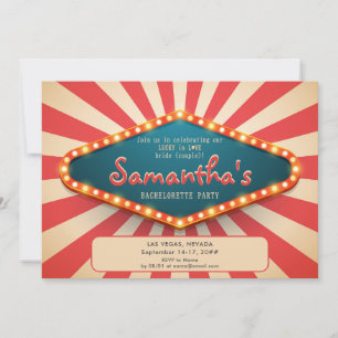 Invitación Vegas Before Vows Modern Lucky Casino Bachelorette