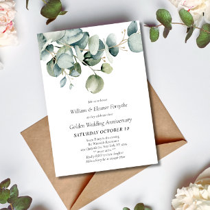 Invitación Vegetación acuática 50 aniversario Boda