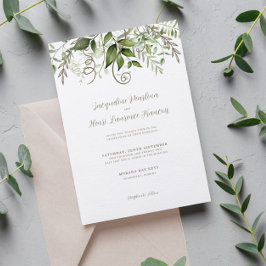 Invitación Vegetación acuática Boda de hojas tropicales