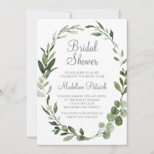 Invitación Vegetación acuática Ducha de novia