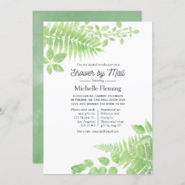 Invitación Vegetación acuática Ducha de novia por correo