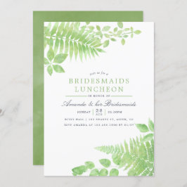 Invitación Vegetación acuática Foliage Bridesmaids Luncheon