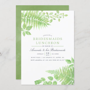 Invitación Vegetación acuática Foliage Bridesmaids Luncheon