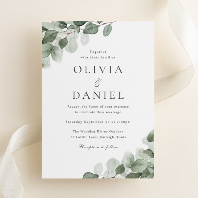 Invitación Vegetación acuática moderna Boda de todas las esta (Subido por el creador)