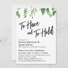 Invitación Vegetación acuática para tener y recibir recepción