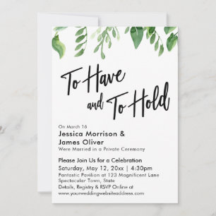 Invitación Vegetación acuática para tener y recibir recepción