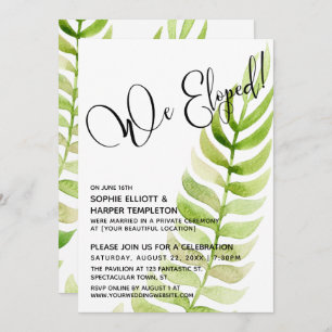 Invitación ¡Vegetación acuática que eludimos! Boda posterior