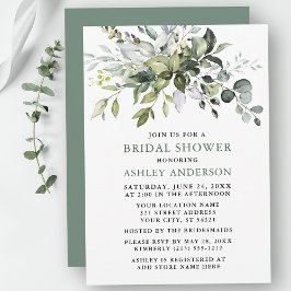 Invitación Vegetación acuática Sage Green Bridal Shower