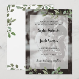Invitación Vegetación acuática simple | Boda fotográfico