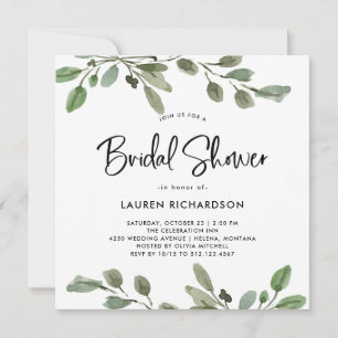 Invitación Vegetación acuática simple   Ducha de novia
