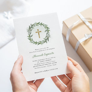 Invitación Vegetación acuática y primera comunión de la Cruz