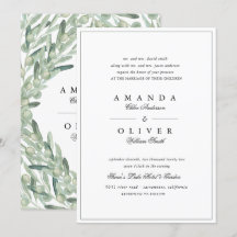 Vegetación Botánica de la Rama del Olivo Boda eleg