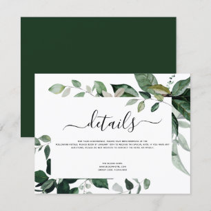 Invitación Vegetación Botánica Foliage Boda Invi