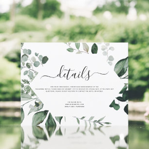 Invitación Vegetación Botánica Foliage Boda Invi