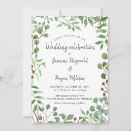 Invitación Vegetación botánica | Hoja | BODA