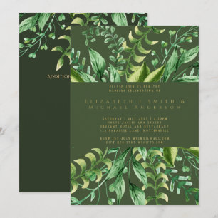 Invitación Vegetación botánica invita a la boda moderna