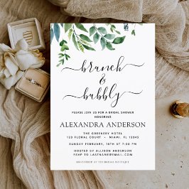 Invitación Vegetación Brunch & Bubbly Bridal Shower