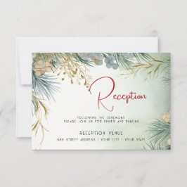 Invitación Vegetación de acuarela de invierno