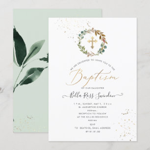 Invitación Vegetación de color de agua PixDezines