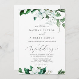 Invitación Vegetación De Los Bosques En Un Boda