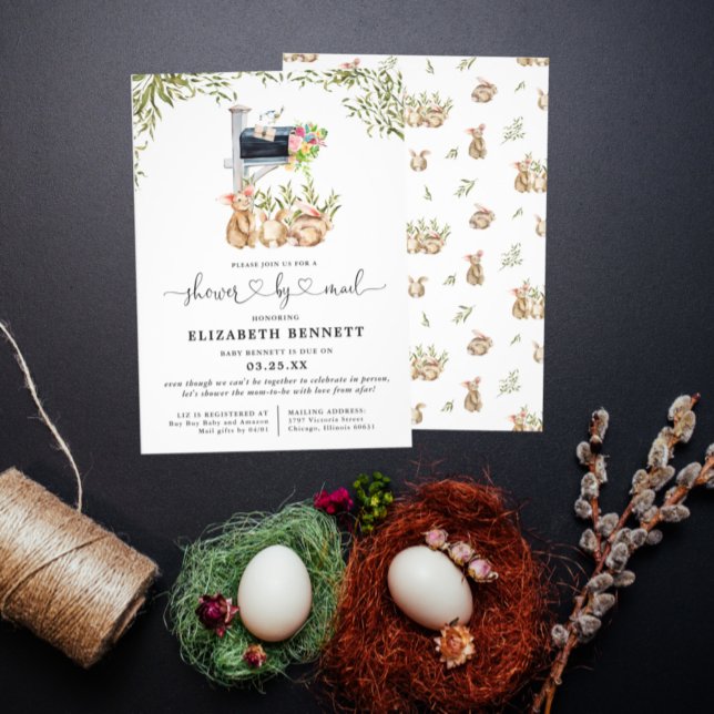 Invitación Vegetación de primavera | Baby Shower por correo (Subido por el creador)