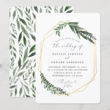 vegetación dorada geométrica de acuarela