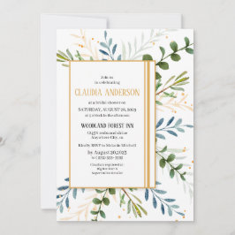 Invitación Vegetación Ducha de novias Eucalyptus foliage
