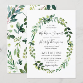 Invitación Vegetación Eucalyptus Oval Wreath Boda Botánico