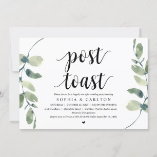 Invitación Vegetación, fiesta de la boda de la tostada