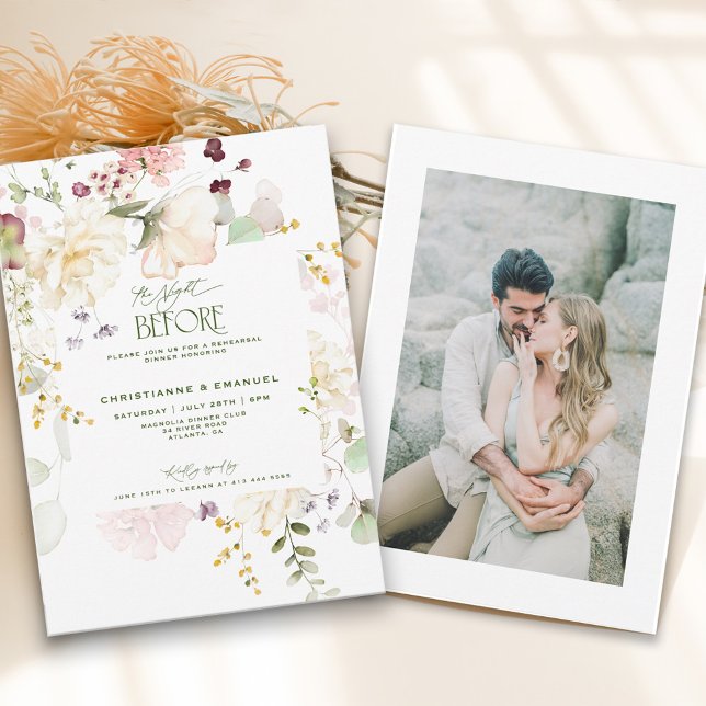 Invitación Vegetación Floral La Noche Antes De La Cena Del En (Subido por el creador)