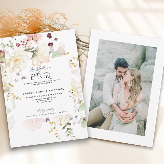 Invitación Vegetación Floral La Noche Antes De La Cena Del En (Subido por el creador)
