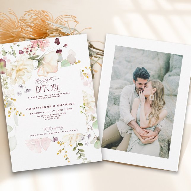 Invitación Vegetación Floral La Noche Antes De La Cena Del En (Subido por el creador)
