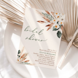 Invitación Vegetación floral seca y bohemia Ducha de novias